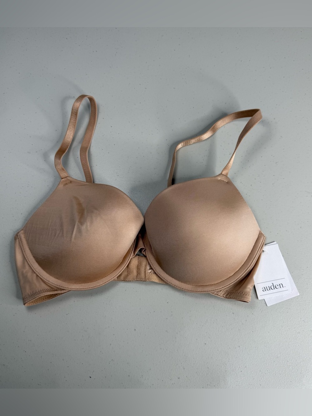 Auden Demi Push Up Underwire Bra Women's 32C Beige Smooth Light Lift NWT